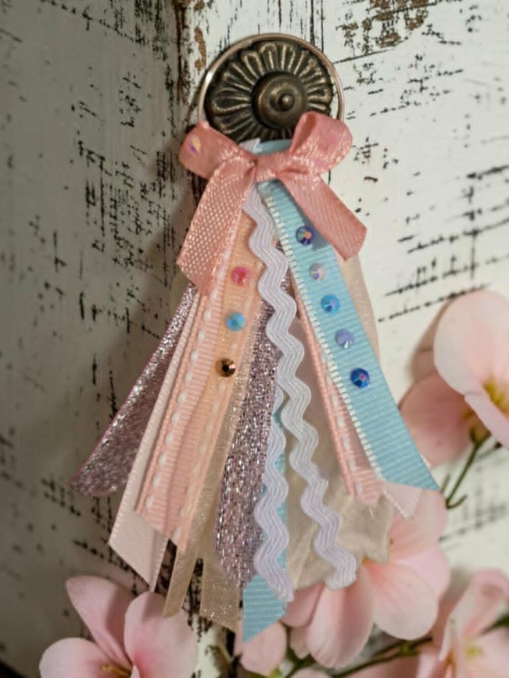 Ribbon And Rhinestone Hanger